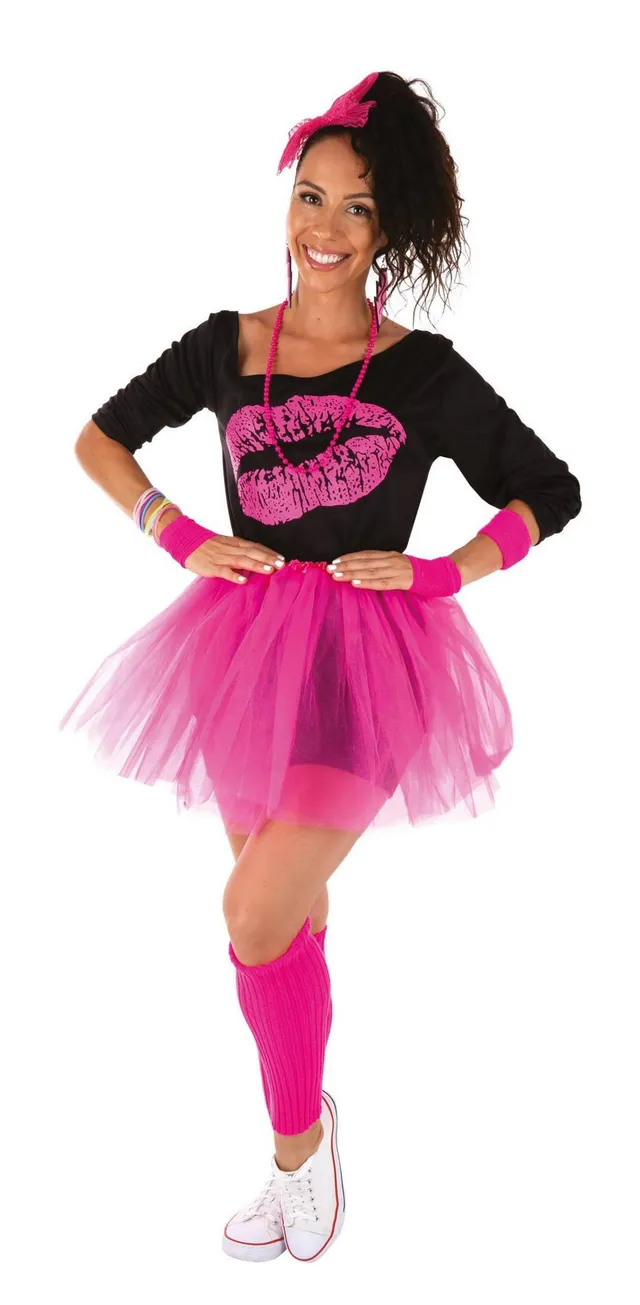 ptit-clown-re22662-set-80er-jahre-tutu-rosa-kost-m-set image 1