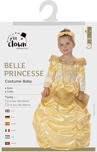 p-tit-clown-prinzessinnen-kost-m-gelb-kinder-3-4-jahre image 7