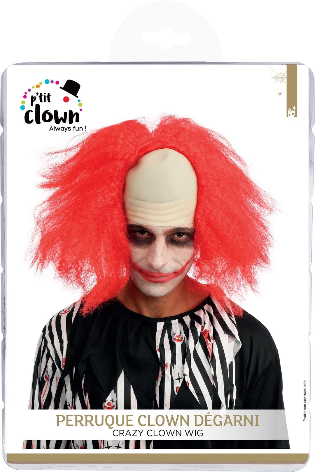 p-tit-clown-85130-clown-per-cke-ohne-haare-rot-kunsthaar image 4