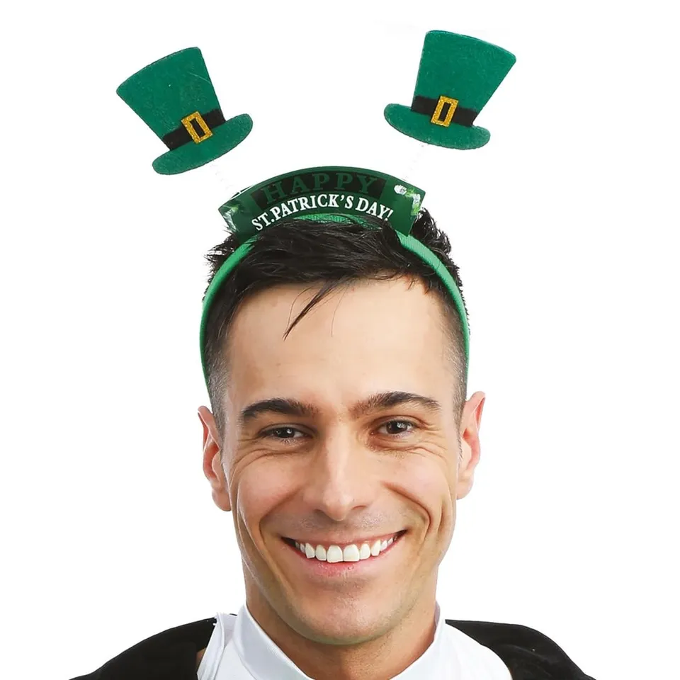 p-tit-clown-23241-haarreif-st-patrick-s-day-hut-gr-n-filz-kunststoff image 1