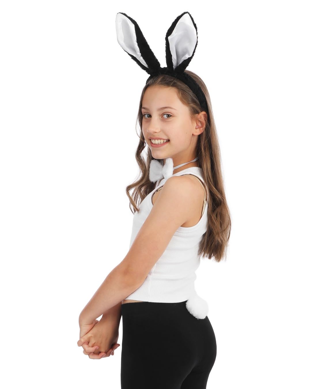 ptit-clown-tier-kost-m-set-kaninchen-schwarz-wei-erwachsene image 3