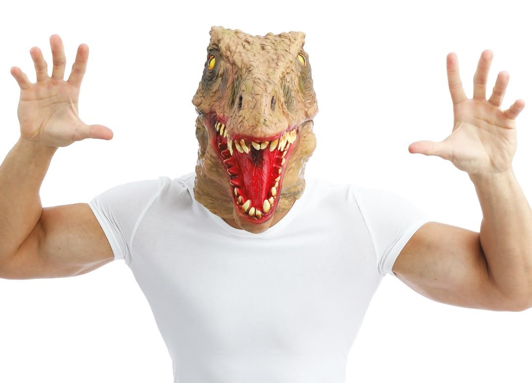 p-tit-clown-latex-maske-t-rex-erwachsene-einheitsgr-e-unisex image 3