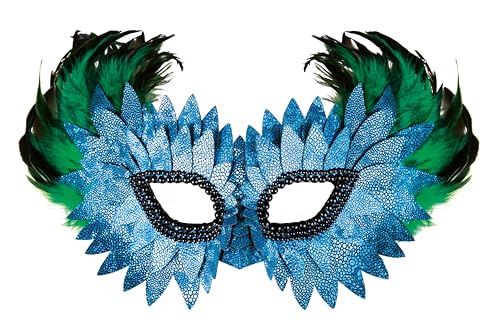 p-tit-clown-23387-wolf-maske-mit-federn-und-schuppen-blau-f-r-erwachsene-luxus-h image 6