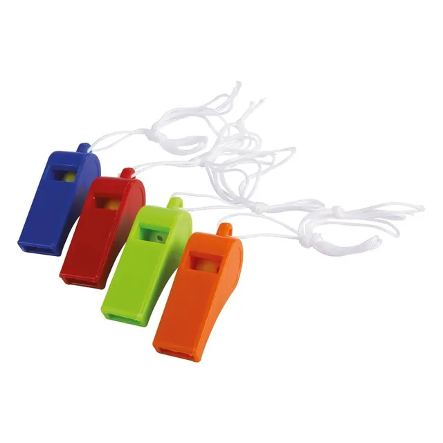 ptit-clown-22114-sportpfeifen-4er-set-mit-kordel-4-farben image 1