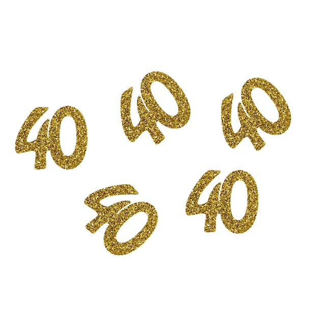 p-tit-clown-glitzer-konfetti-zahl-40-gold-50-st-ck image 1