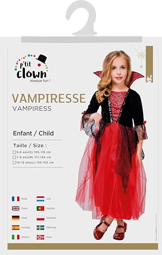 p-tit-clown-re55283-vampiress-kost-m-rot-schwarz-7-9-jahre image 7
