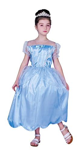 p-tit-clown-prinzessinnen-kost-m-kinder-blau-10-12-jahre-karnevalskleid image 5