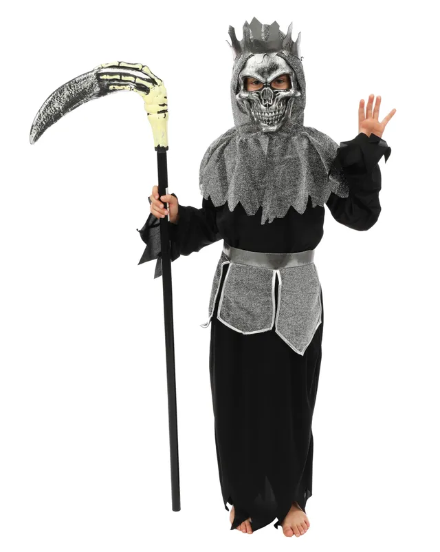 p-tit-clown-bote-des-todes-sensenmann-kost-m-f-r-kinder-schwarz-mit-totenkopfmas image 1