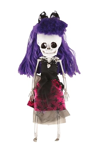 p-tit-clown-punk-skelett-halloween-deko-figur-40-cm-rosa-frau image 5