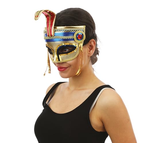 p-tit-clown-23386-halbmaske-pharaonin-f-r-damen-gl-nzend-mit-gummiband-gold image 7