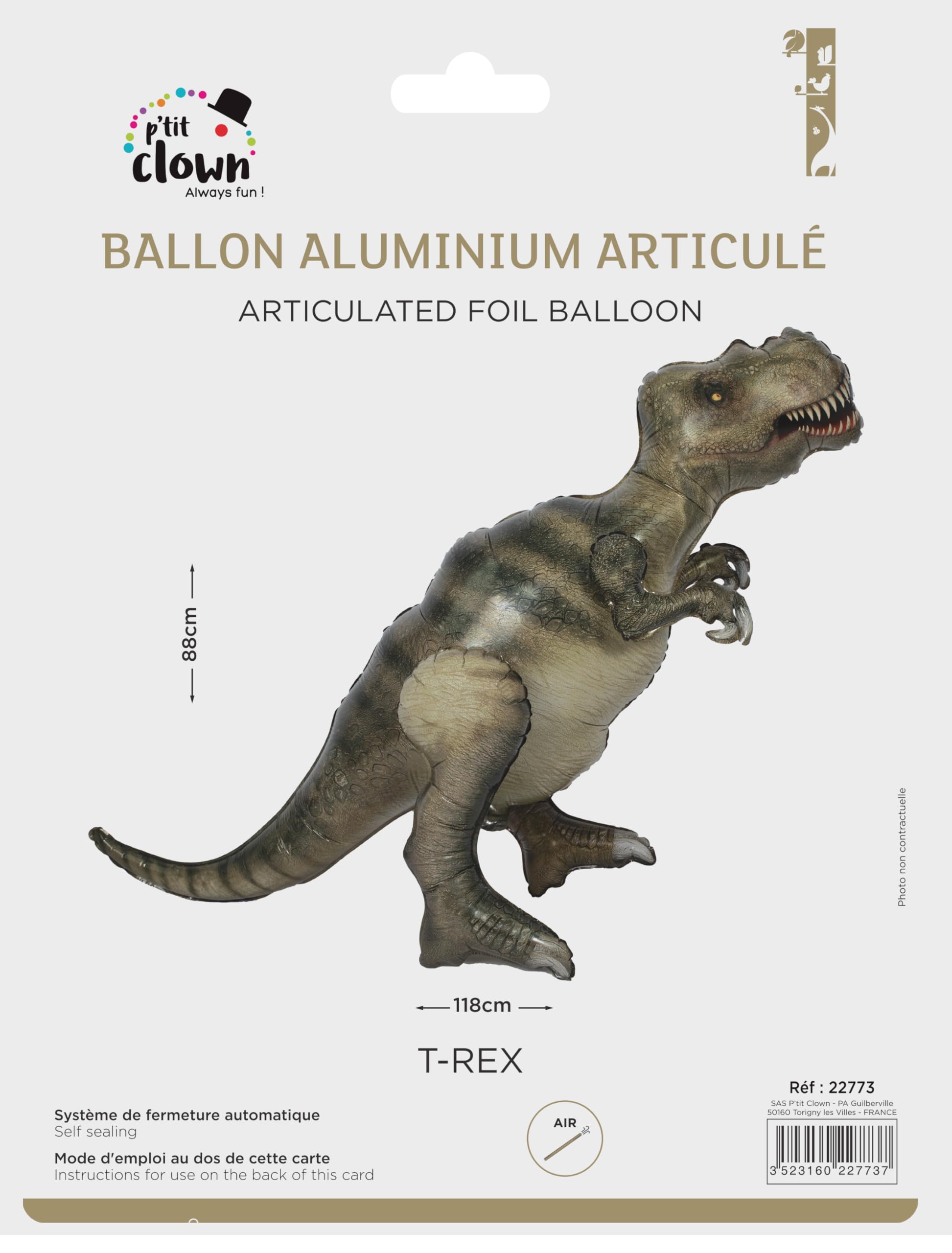 p-tit-clown-t-rex-dinosaurier-folienballon-zum-hinstellen-luft image 2