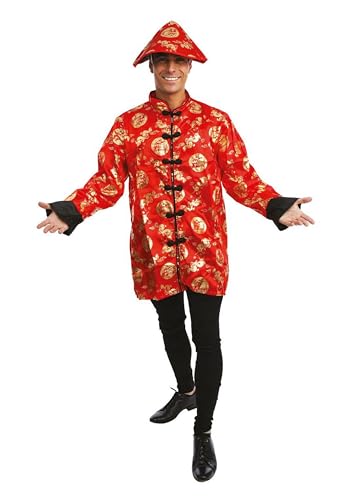 ptit-clown-chinesisches-neujahrskost-m-erwachsene-rot-polyester image 7