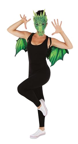 ptit-clown-re22702-drachen-set-gr-n-mit-fl-gel-und-maske image 5