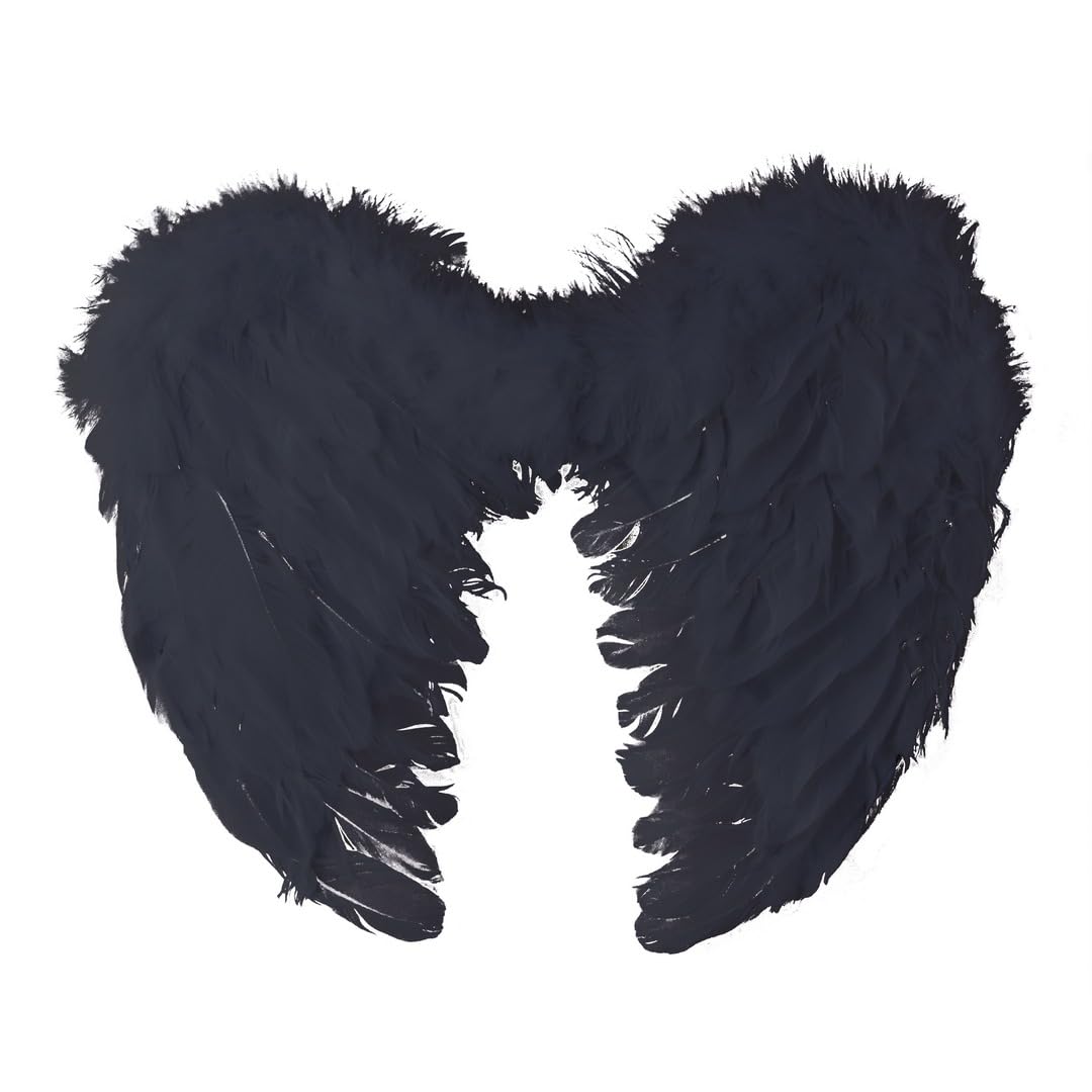 ptit-clown-91122-engelsfl-gel-federn-40-x-32-cm-schwarz-kost-m-accessoire image 3