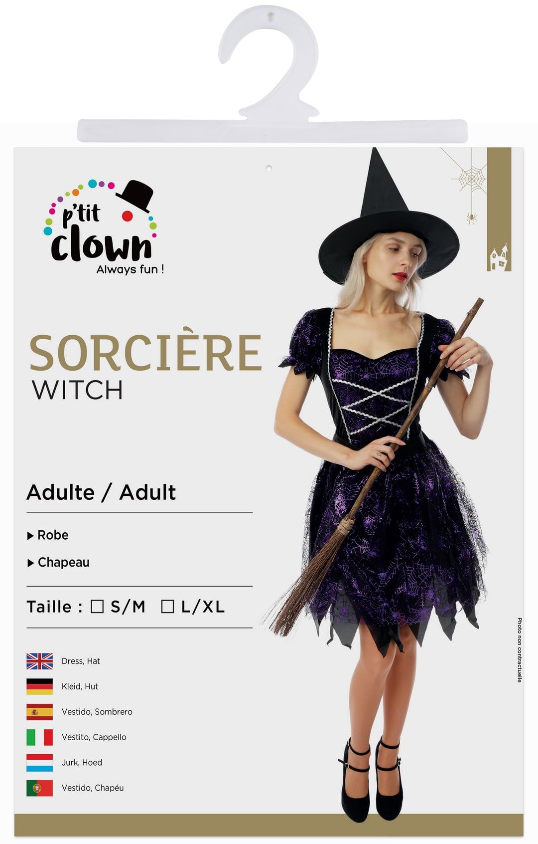 p-tit-clown-hexenkost-m-damen-kleid-mit-hut image 6