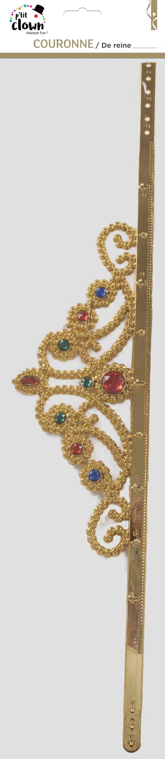 ptit-clown-10033-kranz-krone-k-nigin-gold-mit-farbsteinen image 4