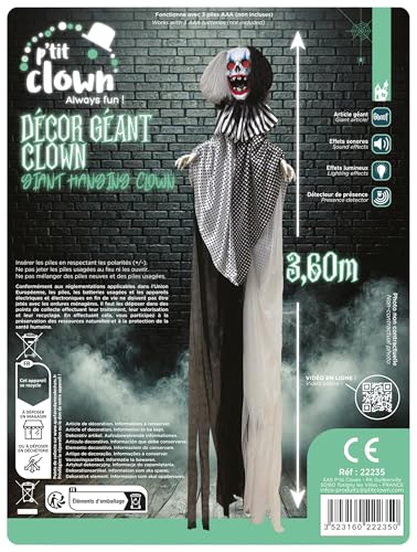 p-tit-clown-riesendeko-clown-3-60-m-halloween-deko-mit-sound-und-licht image 5