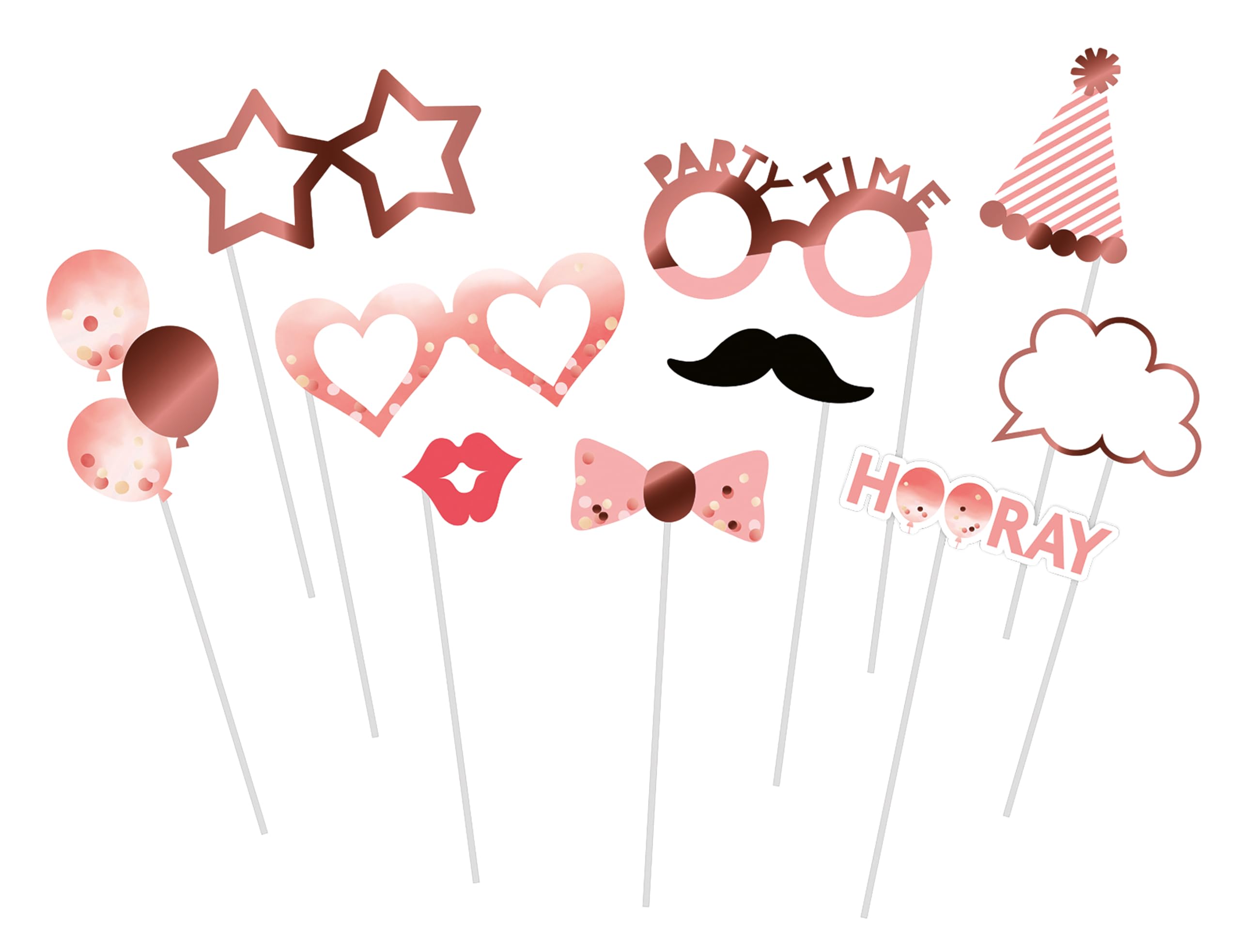 p-tit-clown-fotobooth-ros-gold-10-teilig-hochzeit-party image 1