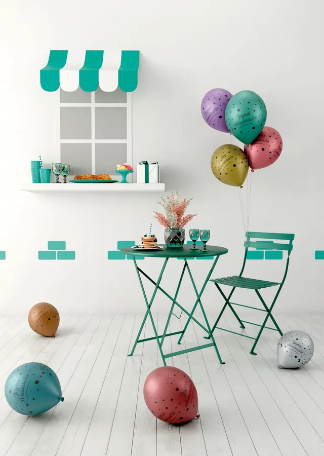 p-tit-clown-happy-birthday-luftballons-chrom-8er-set-30-cm image 1