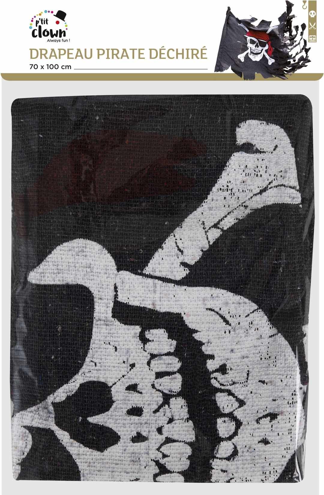ptit-clown-piratenflagge-70-x-100-cm-schwarz-zerrissene-dekoration image 2