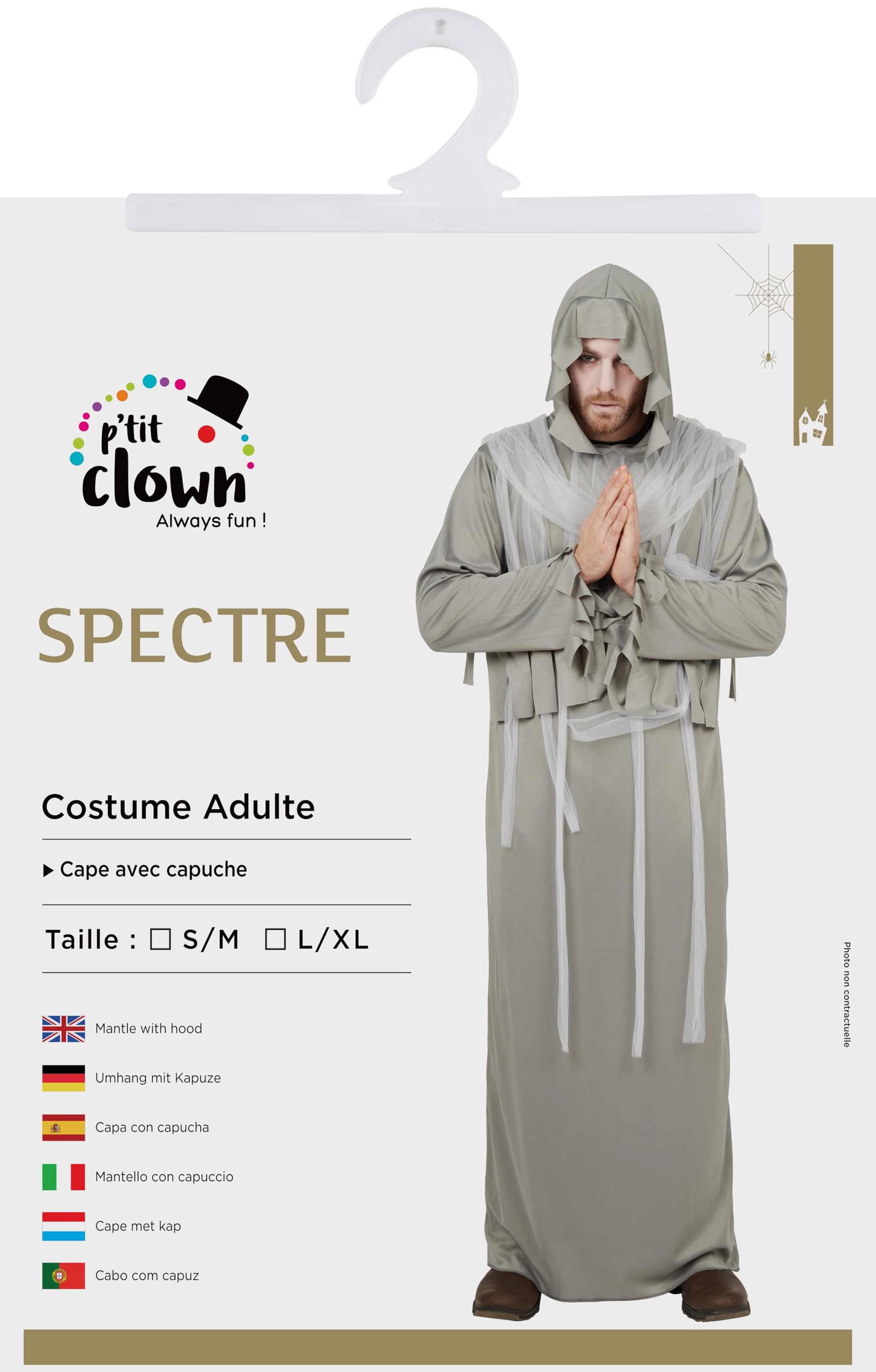 ptit-clown-kost-m-spektrum-grau-erwachsene-s-m image 6