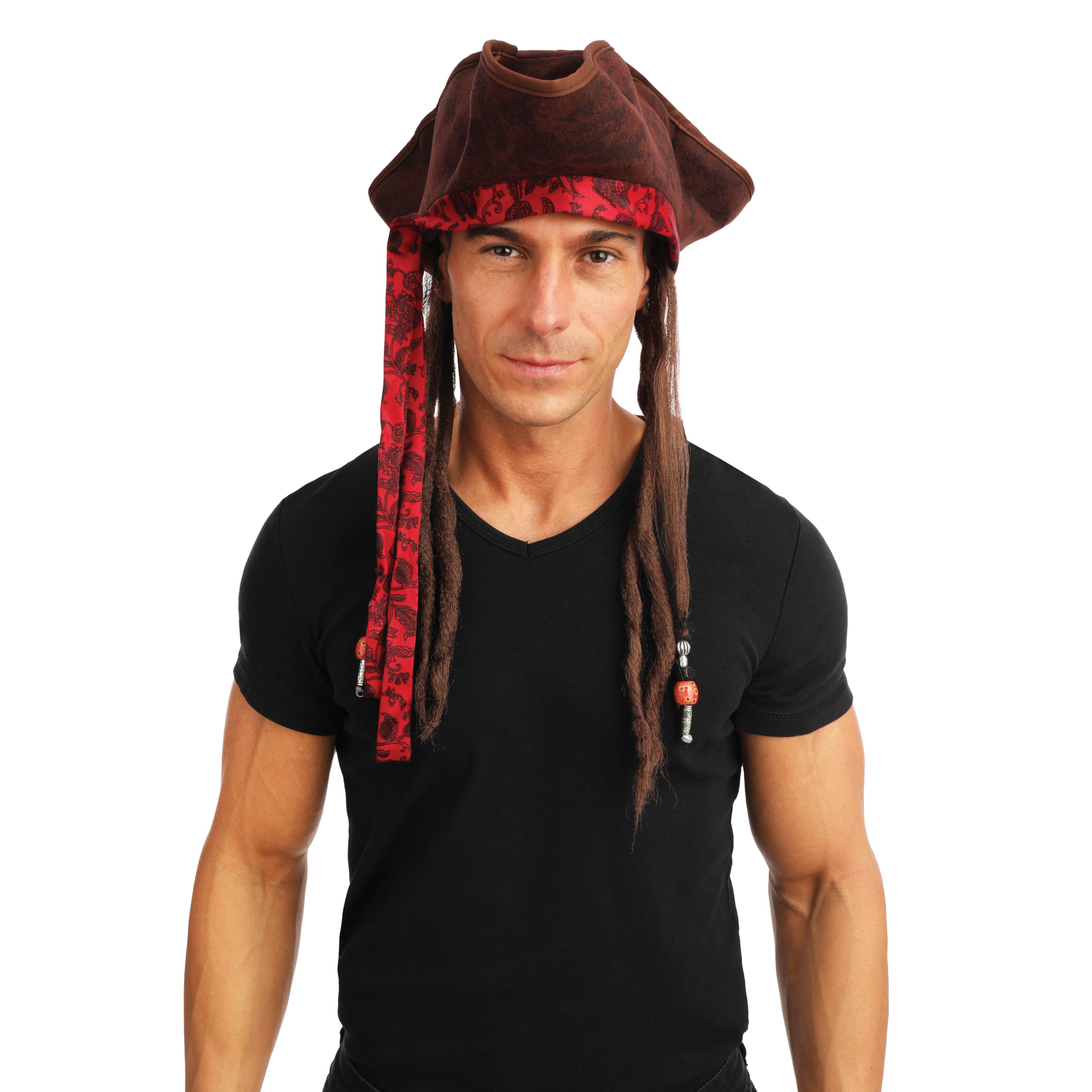 p-tit-clown-piratenhut-mit-dreadlocks-kost-mhut-f-r-erwachsene image 1
