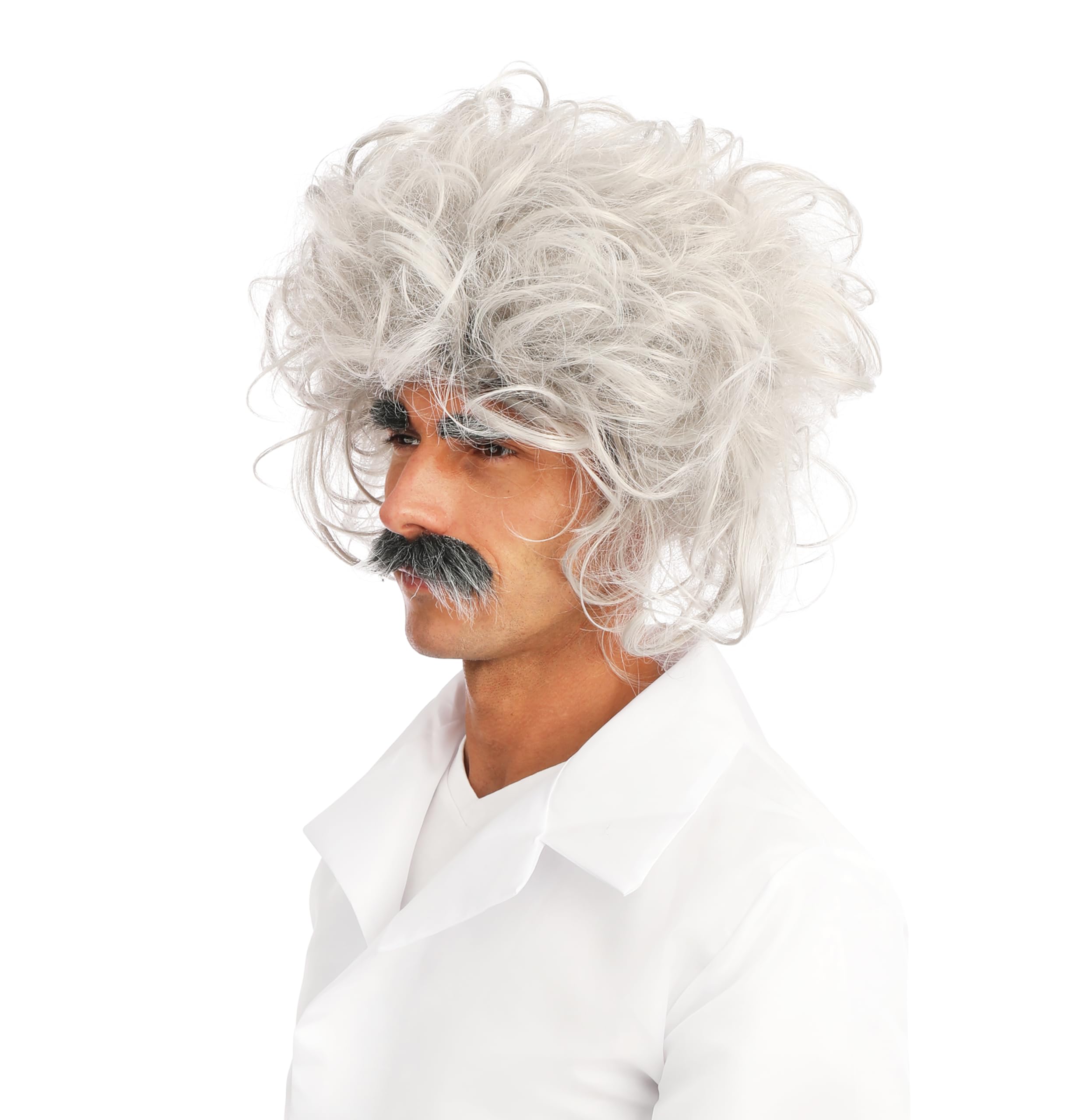 ptit-clown-einstein-per-cke-mit-augenbrauen-und-schnurrbart-wei-einheitsgr-e image 2