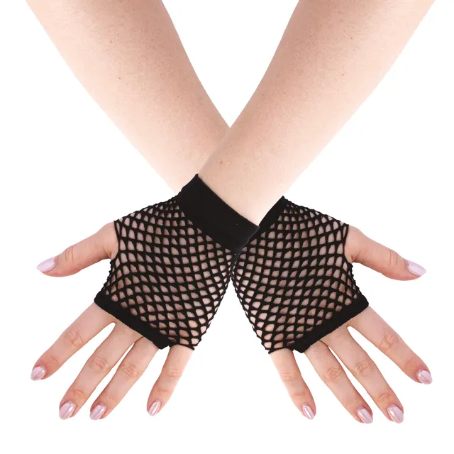 ptit-clown-90313-kurzfingerlose-netz-handschuhe-schwarz-erwachsene-einheitsgr-e image 1
