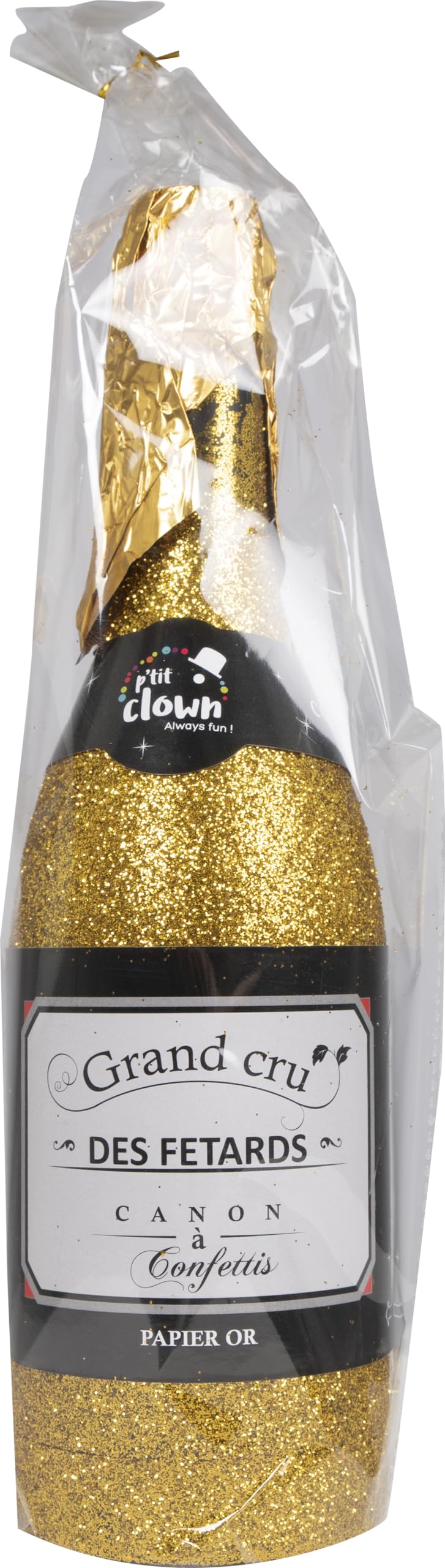 p-tit-clown-93009-konfettikanone-aus-papier-32-cm-gold image 2