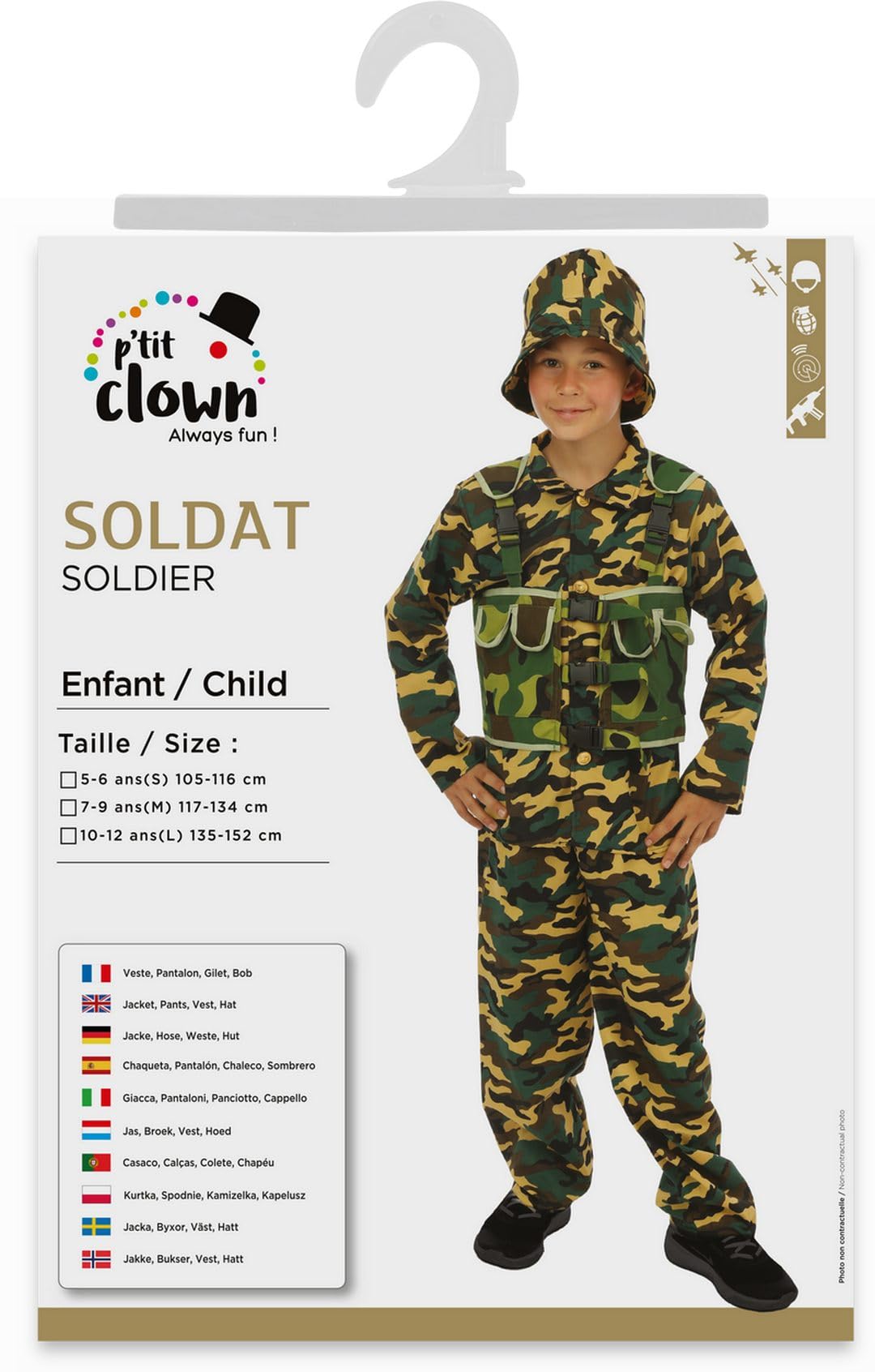 p-tit-clown-soldatenkost-m-kinder-milit-r-camouflage-4-teilig image 5
