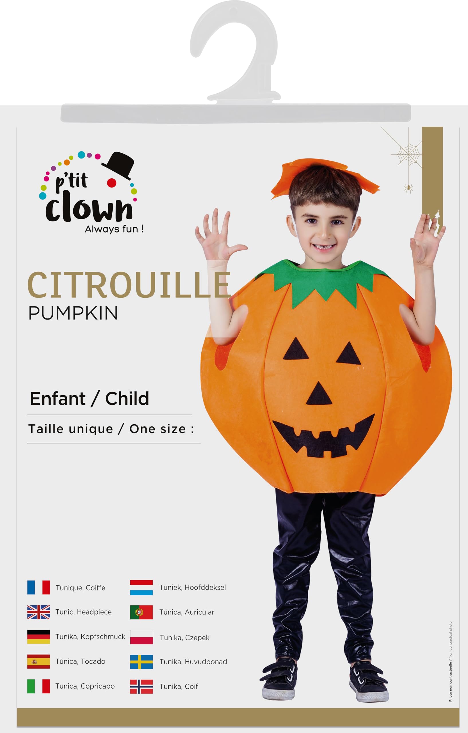p-tit-clown-66237-k-rbiskost-m-kinder-5-6-jahre-k-rbis-tunika-mit-kopfschmuck image 3