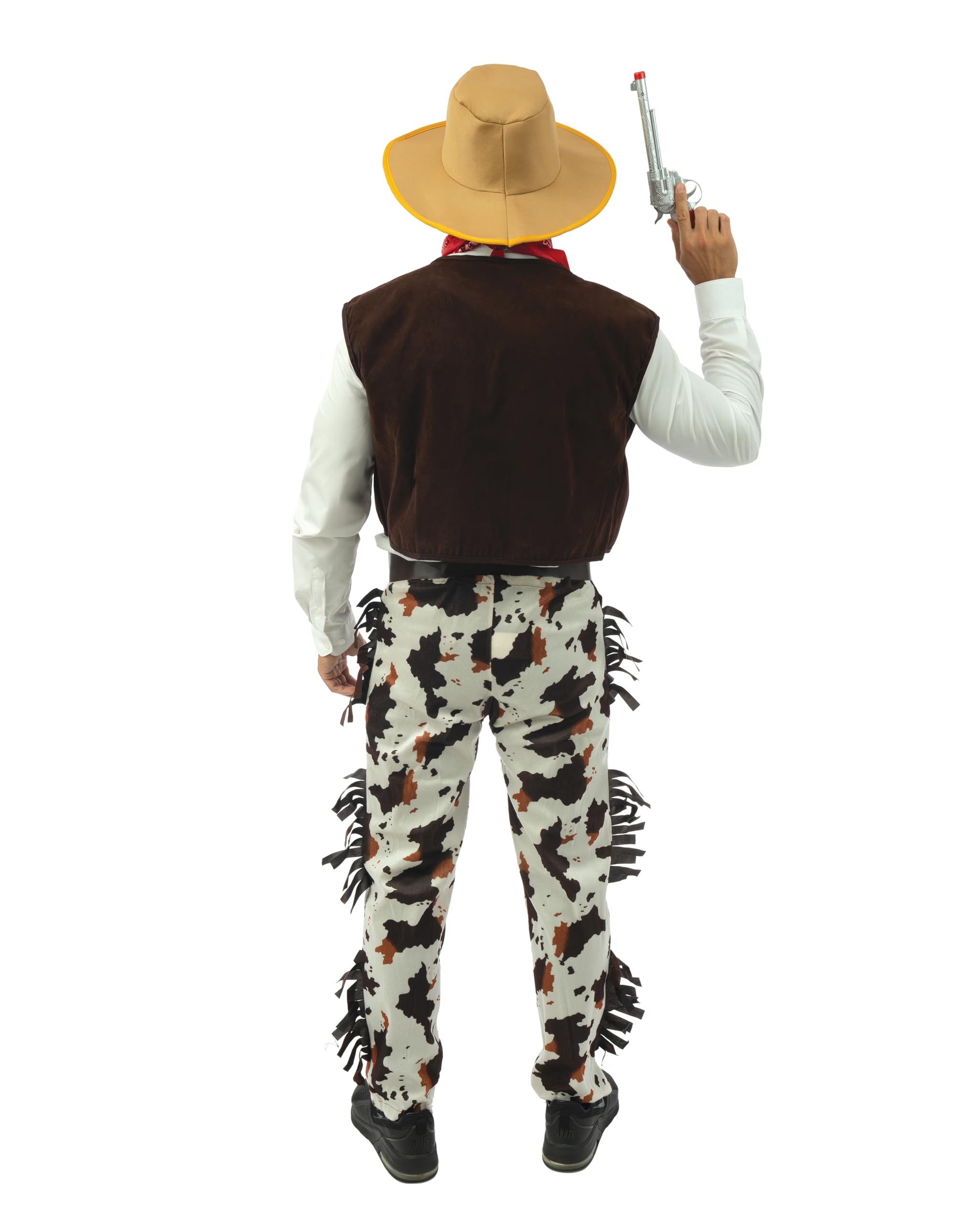 ptit-clown-cowboy-kost-m-herren-l-xl-braun-5-teilig-polyester image 3