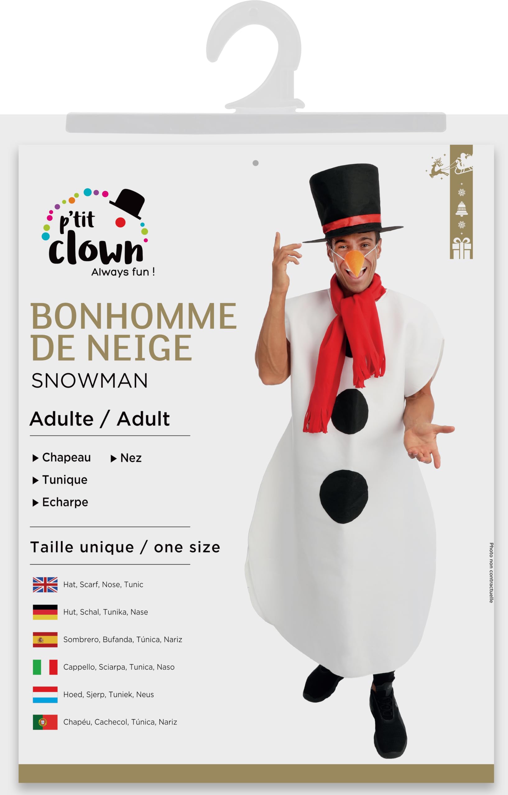 ptit-clown-schneemann-kost-m-erwachsene-einheitsgr-e-komplettset image 5