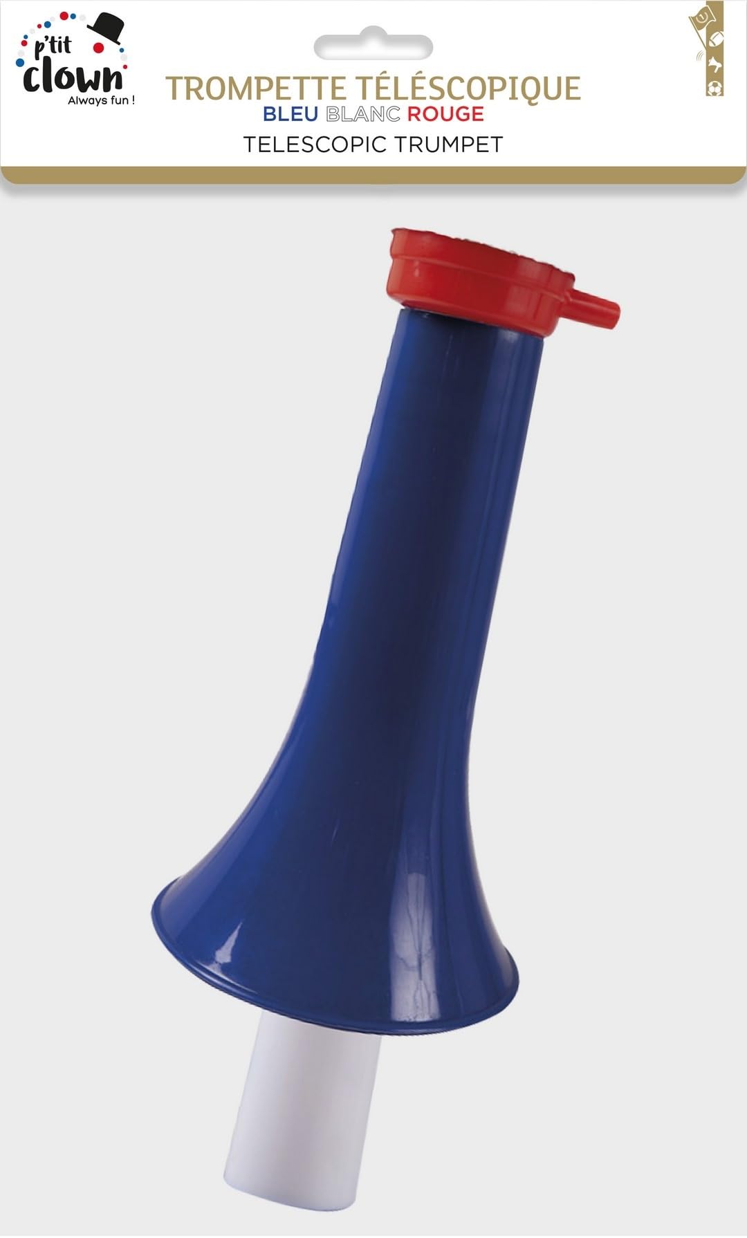 ptit-clown-teleskop-trompete-frankreich-blau-wei-rot-fan-trompete image 4