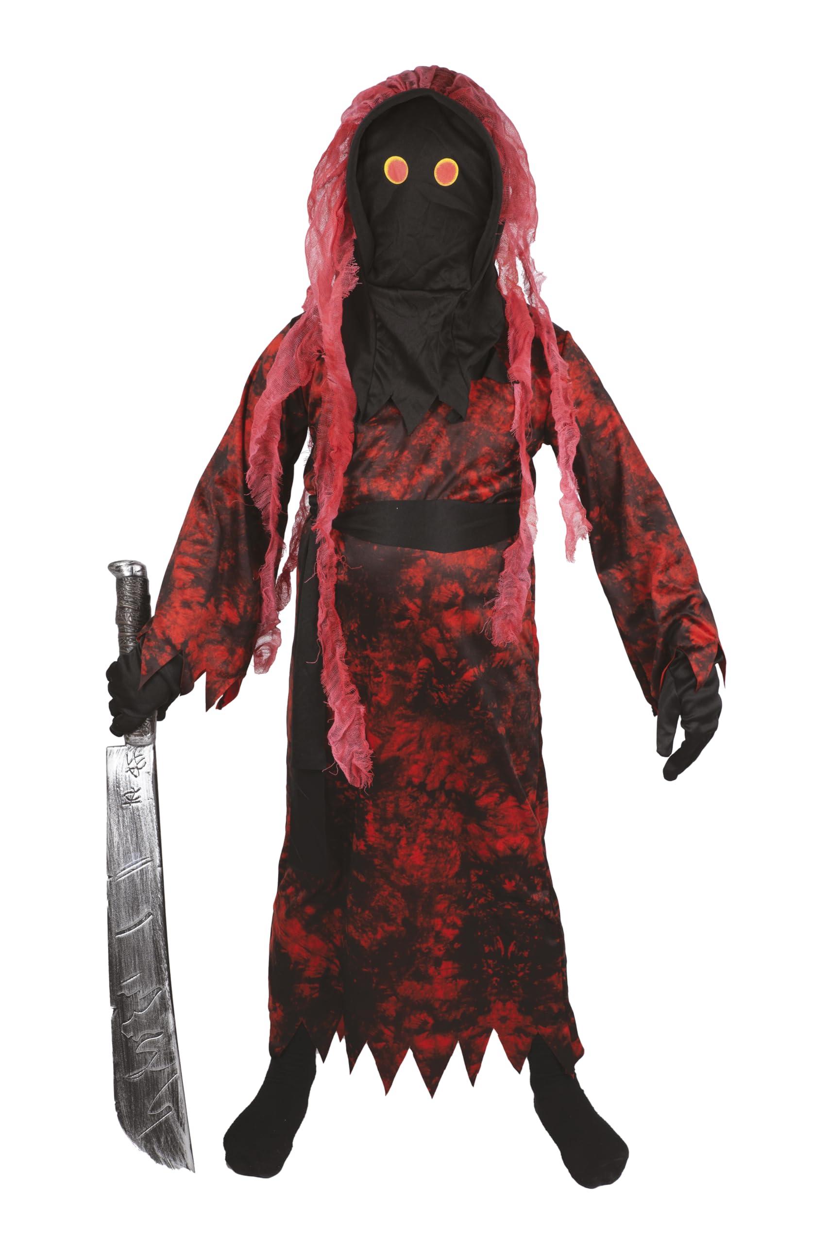ptit-clown-teufel-kinderkost-m-10-12-jahre-halloween-cosplay-rot-schwarz image 1