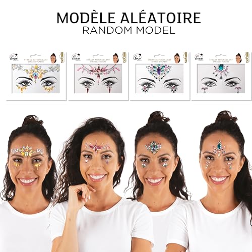 p-tit-clown-gesichts-strass-selbstklebend-modell-zuf-llig-make-up image 8