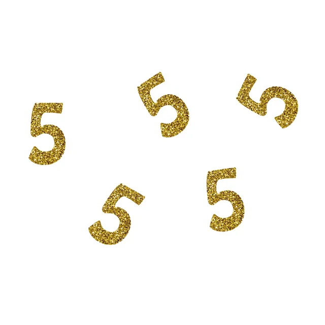p-tit-clown-glitzer-konfetti-zahl-5-gold-50-st-ck-tischkonfetti image 1