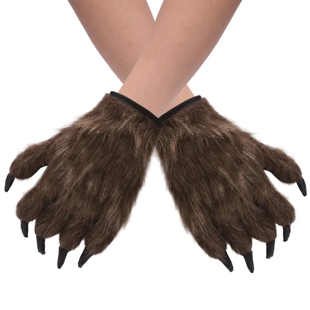 ptit-clown-23525-werwolf-handschuhe-erwachsene-braun image 1