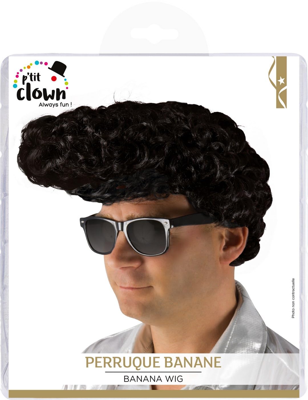 ptit-clown-13130-bananenper-cke-rock-n-roll-schwarz-kunsthaar image 6