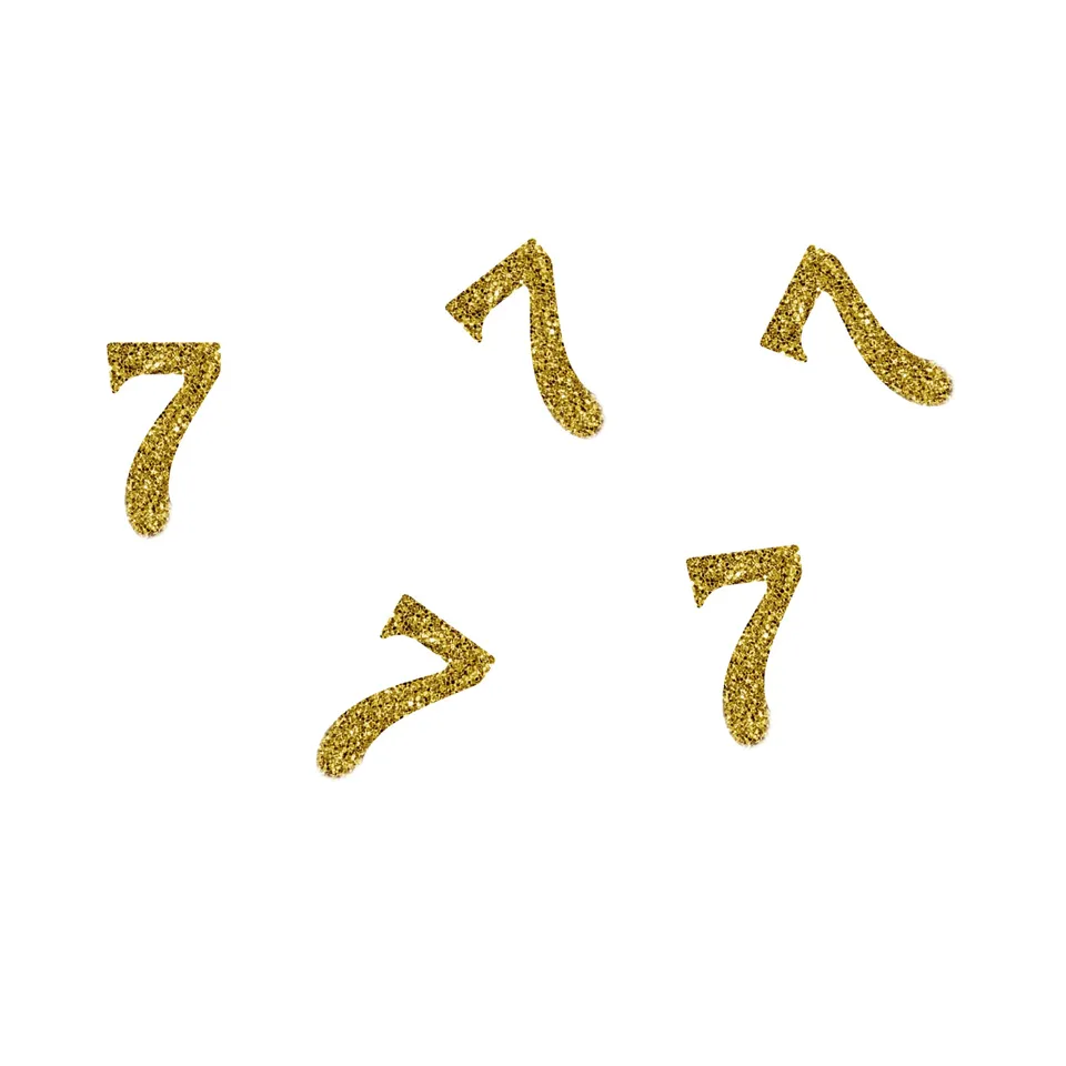 p-tit-clown-glitzer-konfetti-zahl-7-gold-50-st-ck image 1