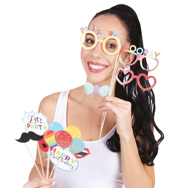 p-tit-clown-fotobooth-set-geburtstag-10-teilig-mehrfarbig-re22739 image 1