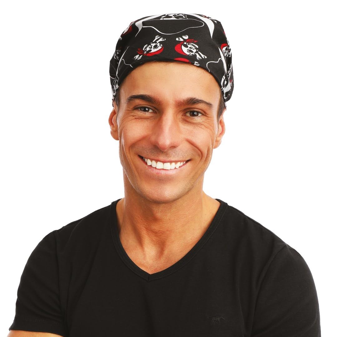 p-tit-clown-bandana-totenkopf-schwarz-50x50-cm-19112-piratentuch image 1