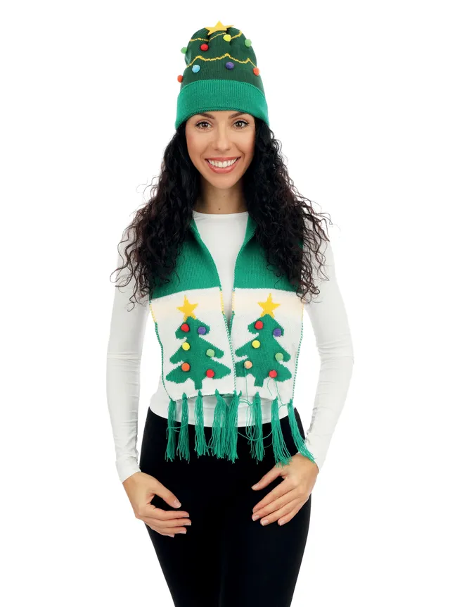 ptit-clown-weihnachts-set-m-tze-schal-tanne-gr-n-erwachsene-einheitsgr-e image 1