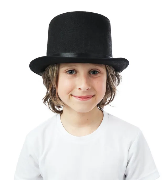 ptit-clown-zylinder-hut-filz-schwarz-12-cm-kinder image 1