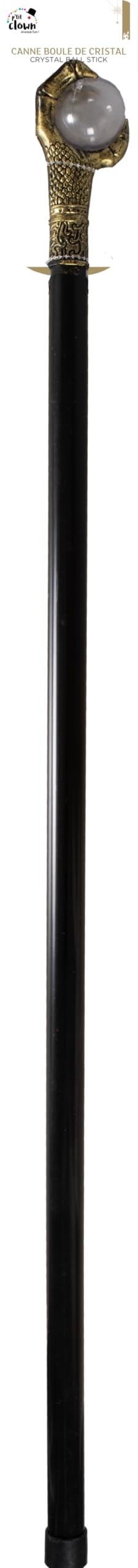 ptit-clown-canne-pommeau-boule-de-cristal-gehstock-87-cm-mit-krallen image 2