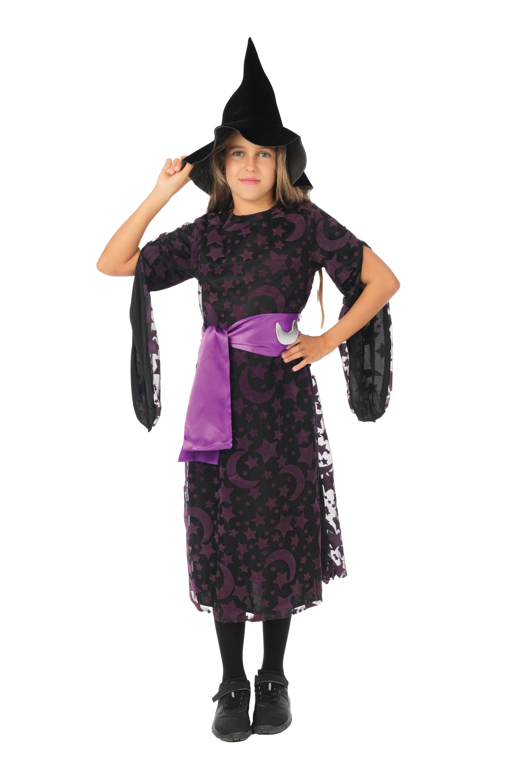 p-tit-clown-hexe-kost-m-m-dchen-kinderkleid-mit-hut-und-g-rtel image 5