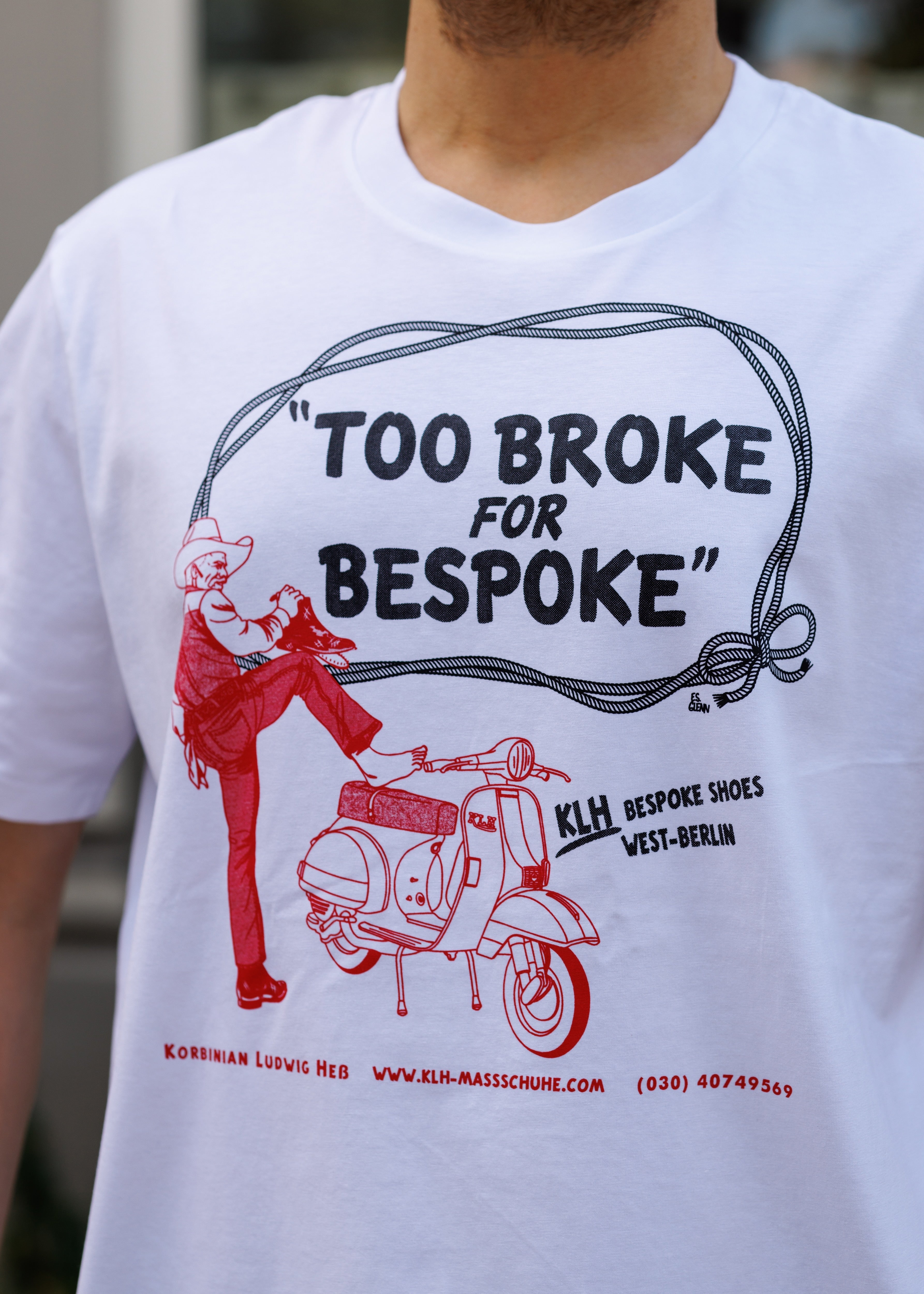 klh-too-broke-for-bespoke-t-shirt-bio-baumwolle image 3