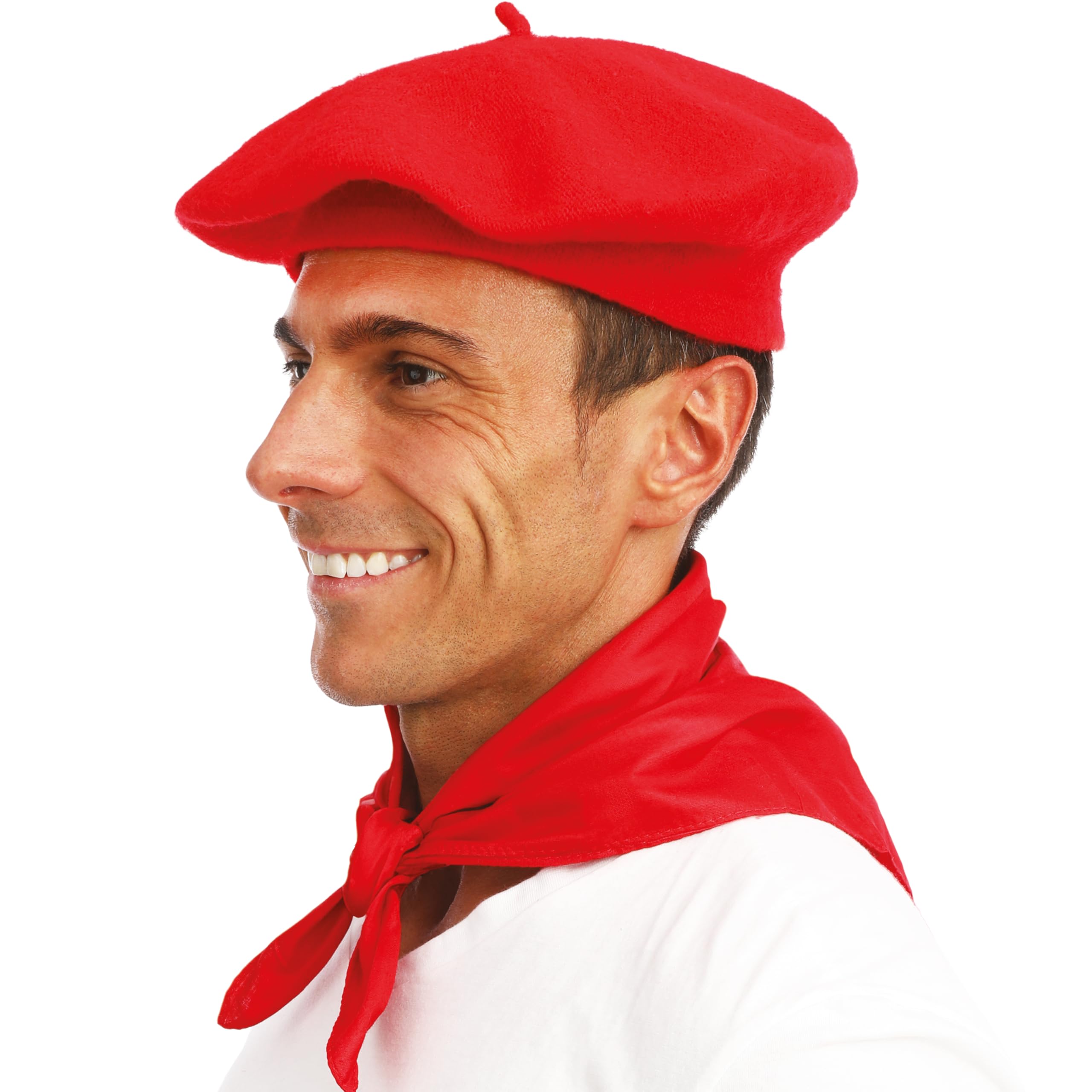 ptit-clown-46502-barett-wolle-gavroche-retro-rot-f-r-damen-herren image 3