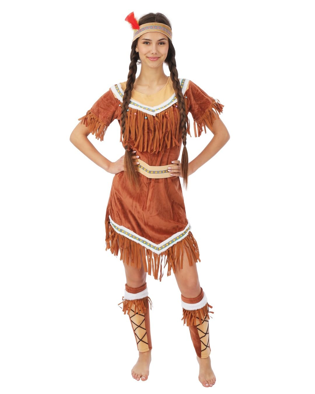 p-tit-clown-indianerin-kost-m-damen-polyester-komplett image 4