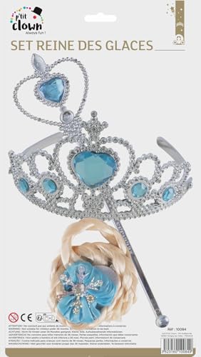 ptit-clown-10084-queen-of-eis-kost-m-set-diadem-zauberstab-und-zopf-one-size image 5